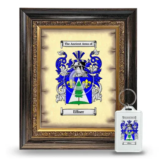 Effner Framed Coat of Arms and Keychain - Heirloom