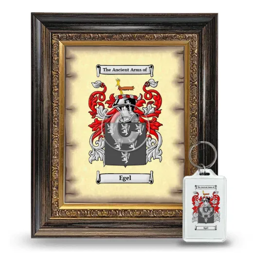 Egel Framed Coat of Arms and Keychain - Heirloom