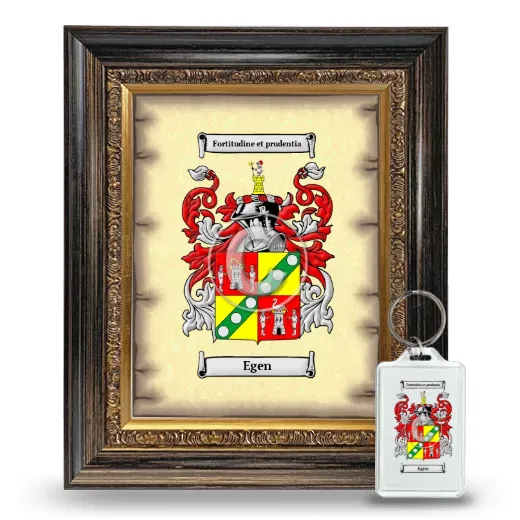 Egen Framed Coat of Arms and Keychain - Heirloom