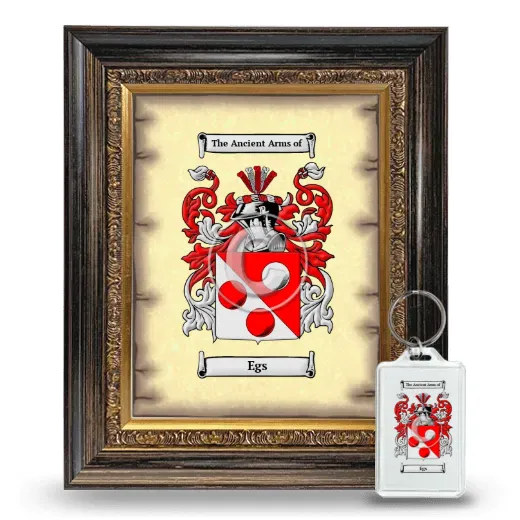 Egs Framed Coat of Arms and Keychain - Heirloom