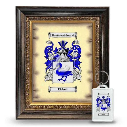 Eichell Framed Coat of Arms and Keychain - Heirloom