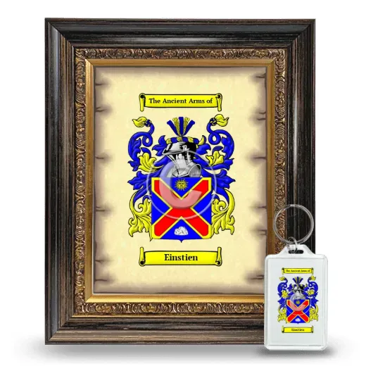 Einstien Framed Coat of Arms and Keychain - Heirloom