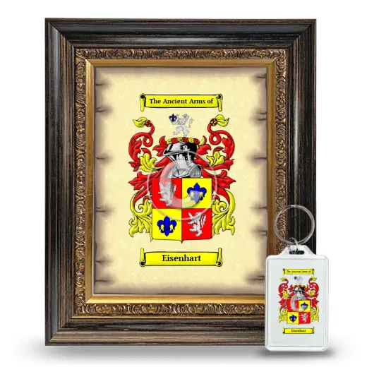 Eisenhart Framed Coat of Arms and Keychain - Heirloom