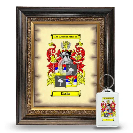 Eissler Framed Coat of Arms and Keychain - Heirloom