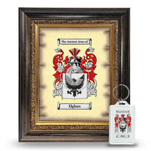 Elghan Framed Coat of Arms and Keychain - Heirloom