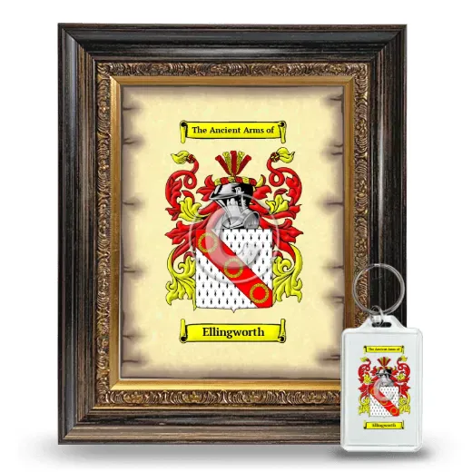 Ellingworth Framed Coat of Arms and Keychain - Heirloom