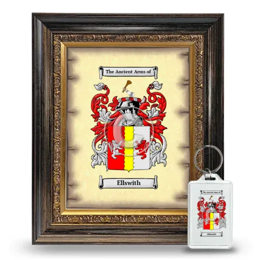 Ellswith Framed Coat of Arms and Keychain - Heirloom