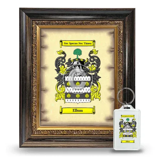 Ellum Framed Coat of Arms and Keychain - Heirloom
