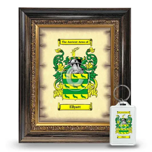 Ellyatt Framed Coat of Arms and Keychain - Heirloom