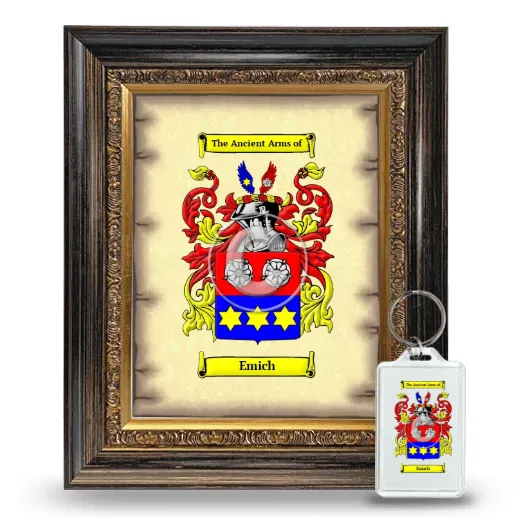 Emich Framed Coat of Arms and Keychain - Heirloom
