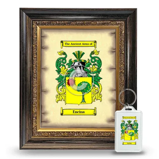 Encina Framed Coat of Arms and Keychain - Heirloom