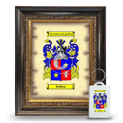 Endern Framed Coat of Arms and Keychain - Heirloom