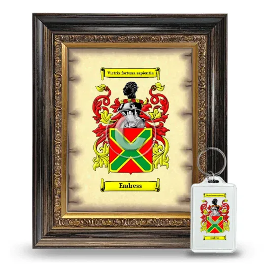 Endress Framed Coat of Arms and Keychain - Heirloom