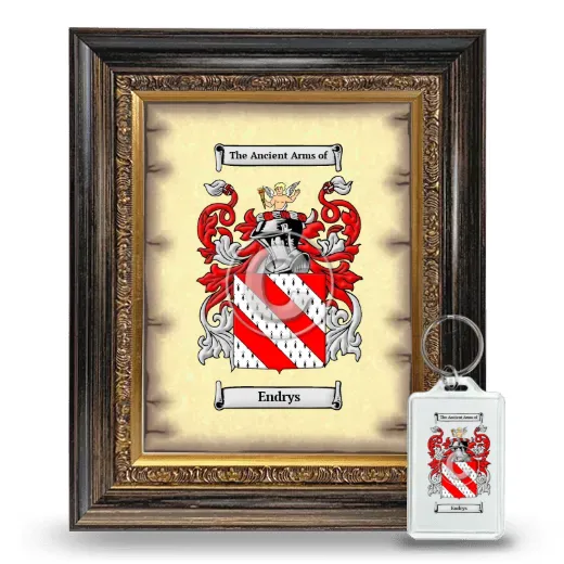 Endrys Framed Coat of Arms and Keychain - Heirloom