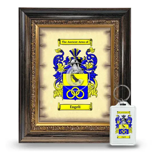 Engeli Framed Coat of Arms and Keychain - Heirloom