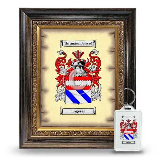 Engerer Framed Coat of Arms and Keychain - Heirloom
