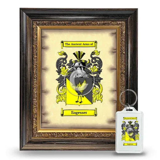 Engesser Framed Coat of Arms and Keychain - Heirloom