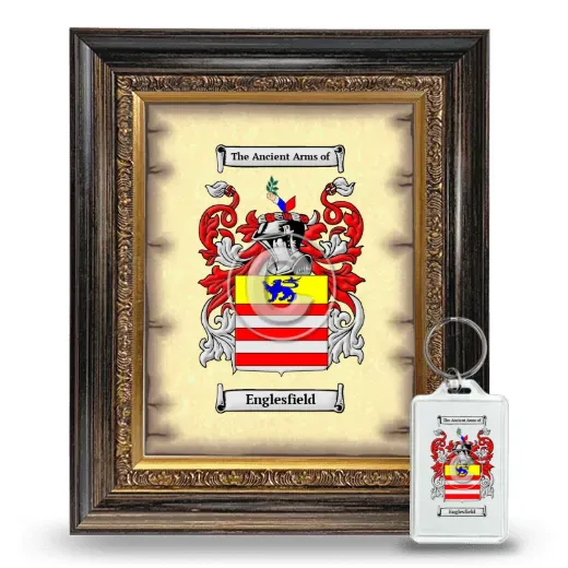 Englesfield Framed Coat of Arms and Keychain - Heirloom