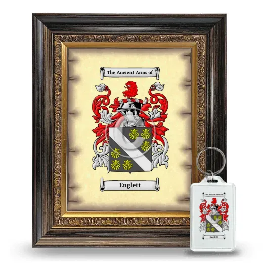 Englett Framed Coat of Arms and Keychain - Heirloom
