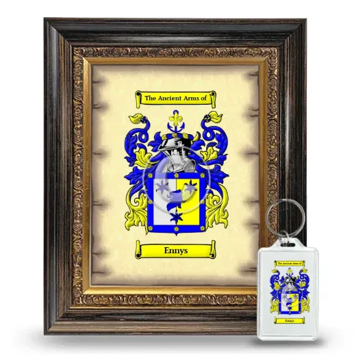Ennys Framed Coat of Arms and Keychain - Heirloom