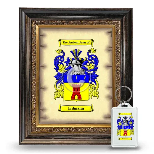 Erdmann Framed Coat of Arms and Keychain - Heirloom