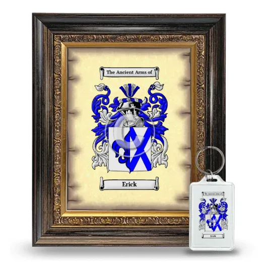 Erick Framed Coat of Arms and Keychain - Heirloom