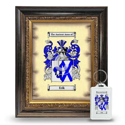 Erik Framed Coat of Arms and Keychain - Heirloom