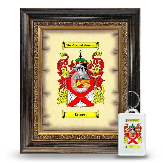 Ermen Framed Coat of Arms and Keychain - Heirloom