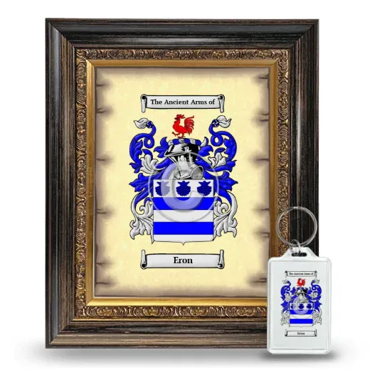 Eron Framed Coat of Arms and Keychain - Heirloom