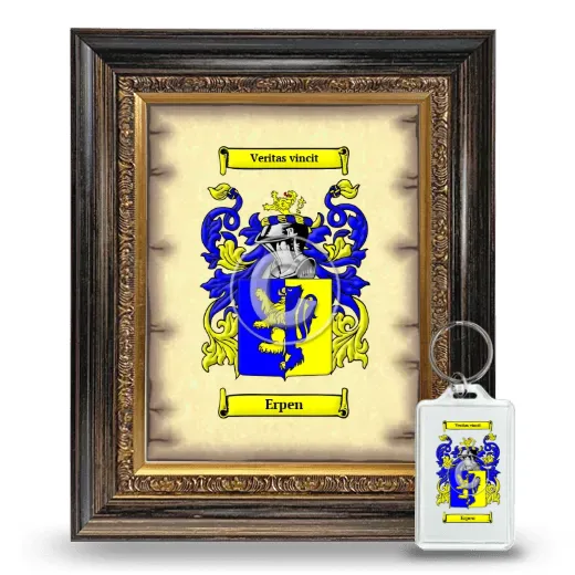Erpen Framed Coat of Arms and Keychain - Heirloom