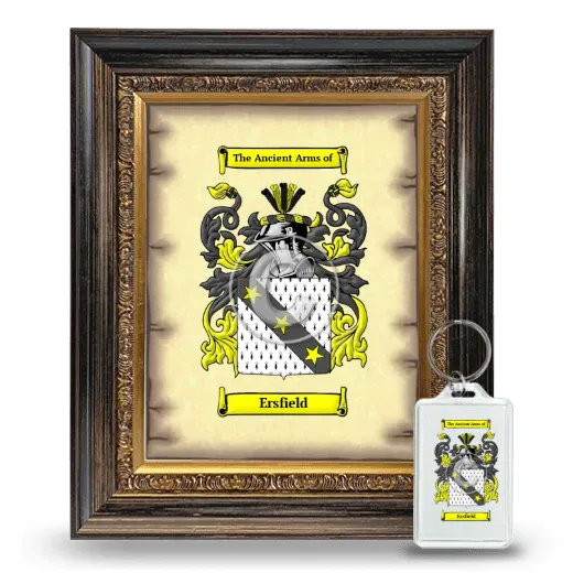 Ersfield Framed Coat of Arms and Keychain - Heirloom