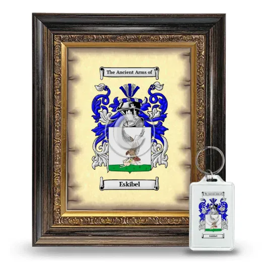 Eskibel Framed Coat of Arms and Keychain - Heirloom