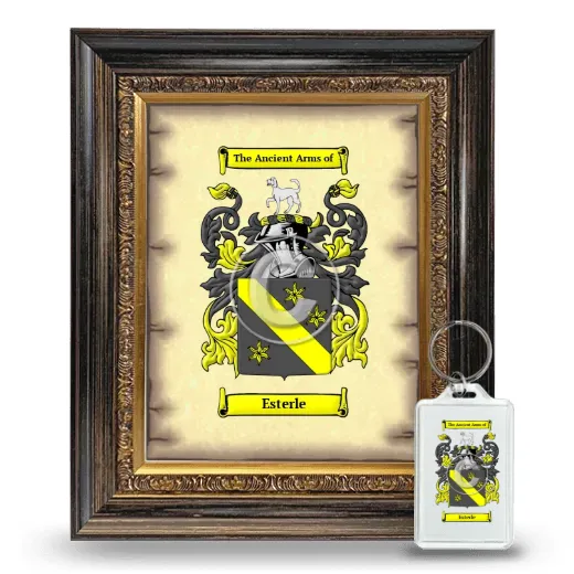 Esterle Framed Coat of Arms and Keychain - Heirloom