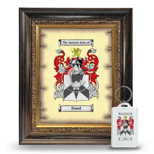 Etwel Framed Coat of Arms and Keychain - Heirloom