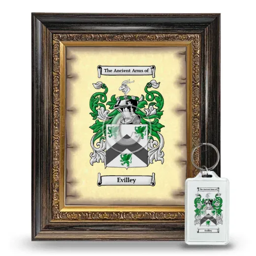 Evilley Framed Coat of Arms and Keychain - Heirloom
