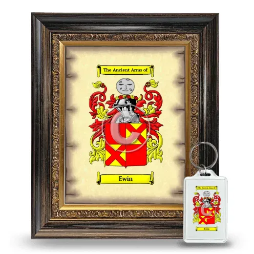 Ewin Framed Coat of Arms and Keychain - Heirloom