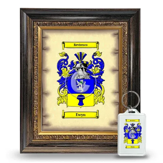 Ewyn Framed Coat of Arms and Keychain - Heirloom