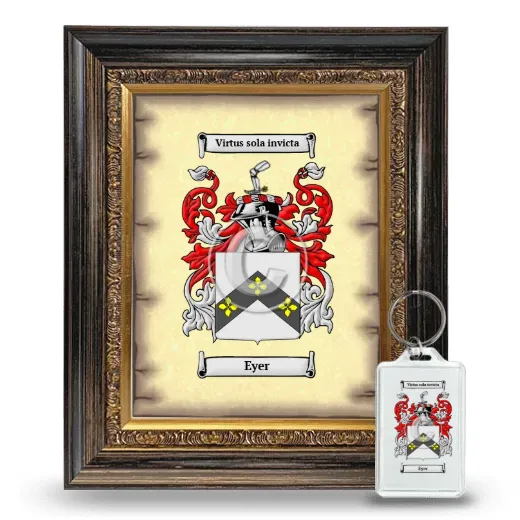 Eyer Framed Coat of Arms and Keychain - Heirloom