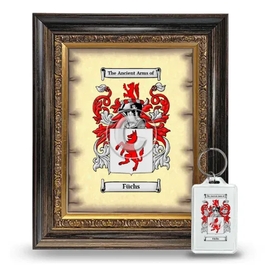 Füchs Framed Coat of Arms and Keychain - Heirloom