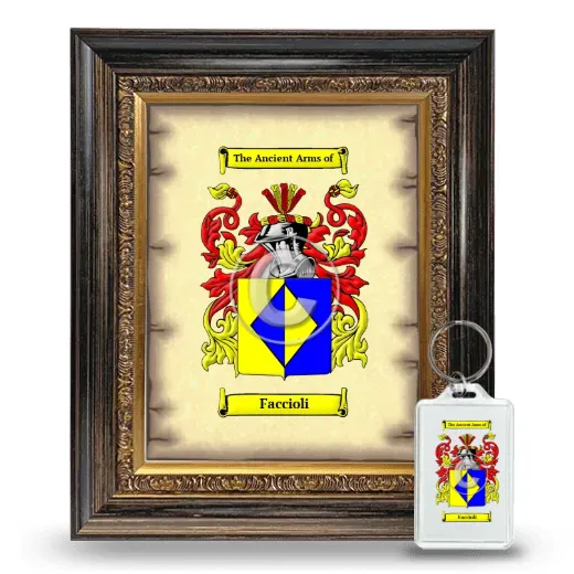 Faccioli Framed Coat of Arms and Keychain - Heirloom