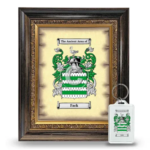 Fack Framed Coat of Arms and Keychain - Heirloom