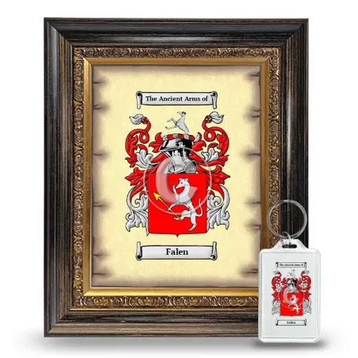 Falen Framed Coat of Arms and Keychain - Heirloom