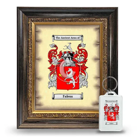 Falens Framed Coat of Arms and Keychain - Heirloom