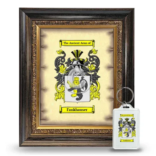Fankhauser Framed Coat of Arms and Keychain - Heirloom