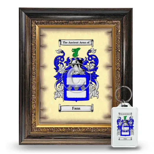 Fans Framed Coat of Arms and Keychain - Heirloom