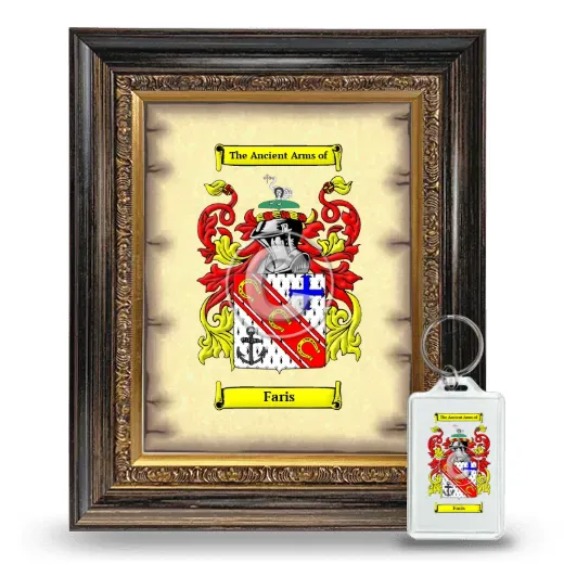 Faris Framed Coat of Arms and Keychain - Heirloom