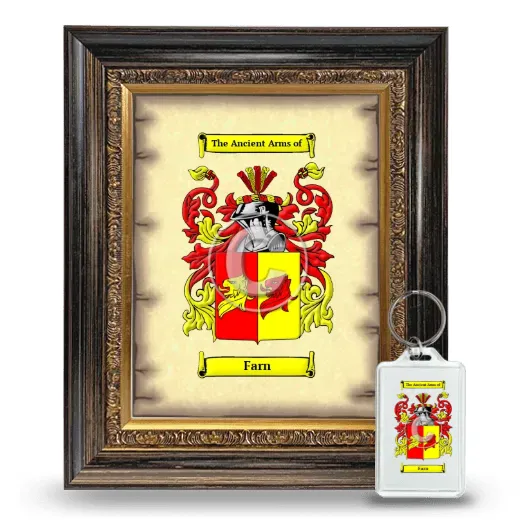 Farn Framed Coat of Arms and Keychain - Heirloom