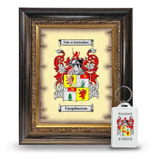 Farquharson Framed Coat of Arms and Keychain - Heirloom