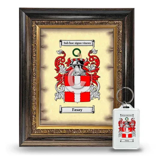 Fasay Framed Coat of Arms and Keychain - Heirloom