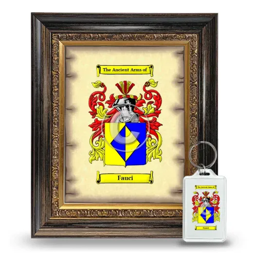 Fauci Framed Coat of Arms and Keychain - Heirloom
